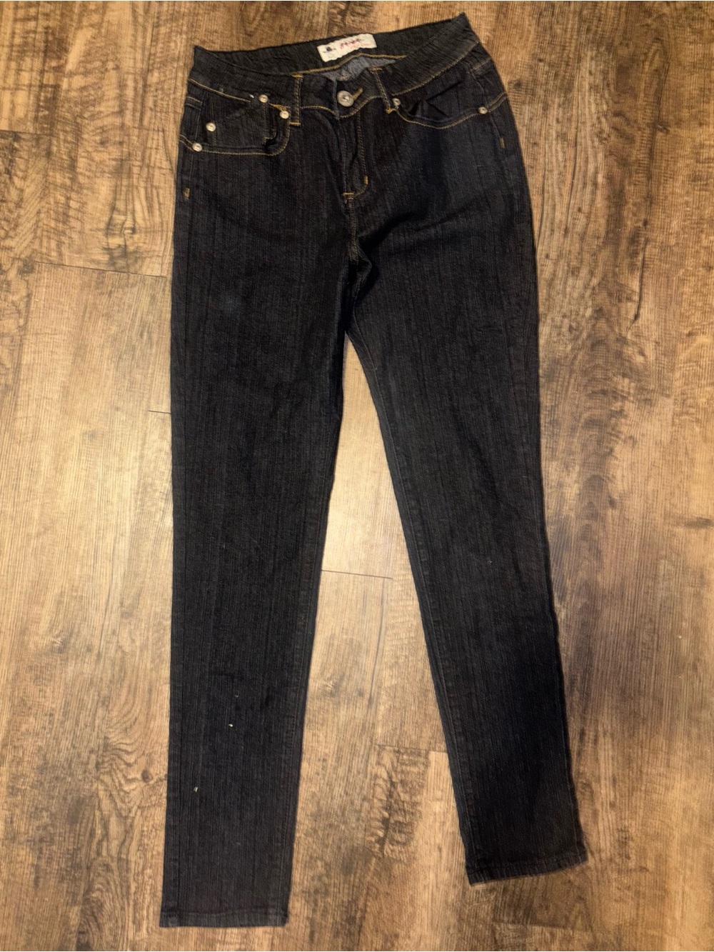 JuJu Women's Straight Leg Jeans in Black Denim